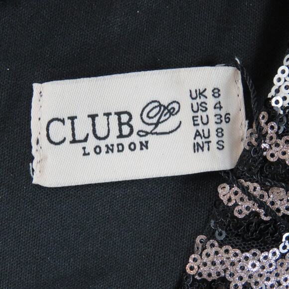 Revolve Club London Sequin Leopard Print Long Sleeve Mini Cocktail Party Dress - Picture 8 of 13